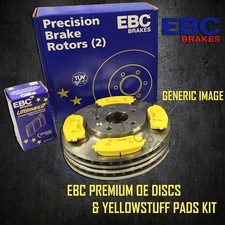 NEW EBC 295mm REAR BRAKE DISCS AND YELLOWSTUFF PADS KIT OE QUALITY - PD03KR029