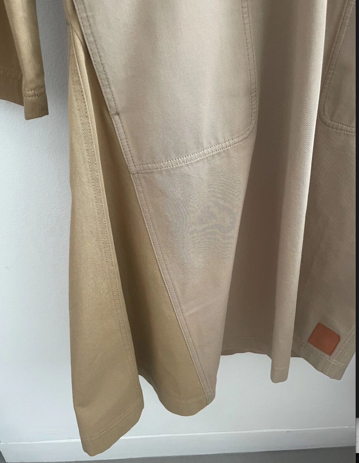 Abito oversize oversize Celine cotone tela marrone chiaro beige ottime condizioni
