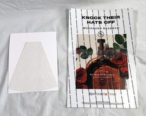 Woodford Reserve Kentucky Derby Bourbon Advertising Window Cling Cardboard Sign - Picture 3 of 3