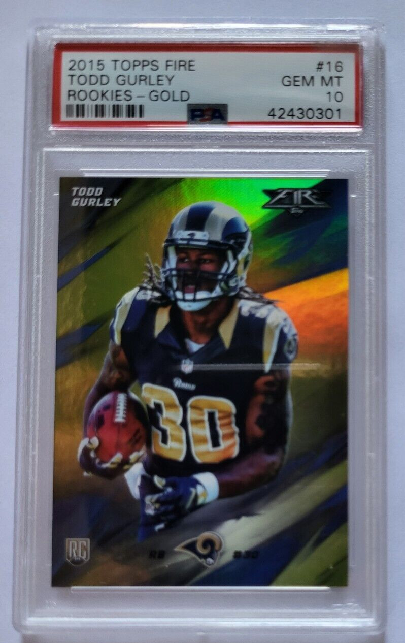 Todd Gurley Topps Fire Rookies #16 Gold