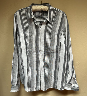 Marks &Spencers  Essentials Collection Women's  Linen Top Striped Size 12