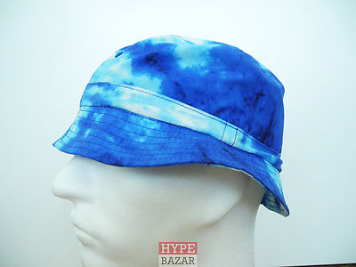 GRIZZLY GRIPTAPE TIE-DYE BUCKET HAT NEU BLUE GRIZZLY GANG DIAMOND