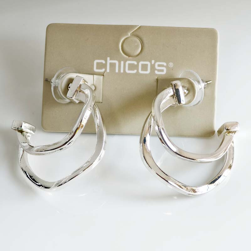 Chic 33mm Abstract Hoop Earrings for Women - Perfect Party & Holiday Gift