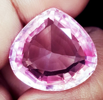 28+ Cts Certified Natural Morganite Loose Gemstone Flawless Pear Cut Gems M38