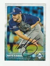 Nate Karns Signed 2015 Topps Update US330 Card Auto Tampa Bay Rays Autograph COA