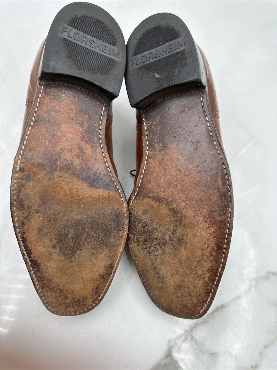 Vintage Florsheim Brogue Shoes Wingtip 60s 33315 Size 9 D  display picture 2