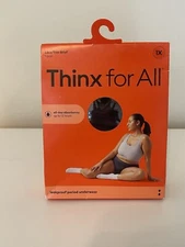 Thinx for All Day Absorbency Leakproof Period Underwear Lace Trim Black 1X Brief
