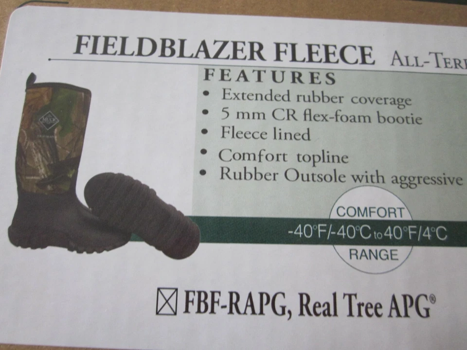 Muck Men's Fieldblazer Fleece All-Terrain Hunting Boots Size 14 - Image 3 of 3