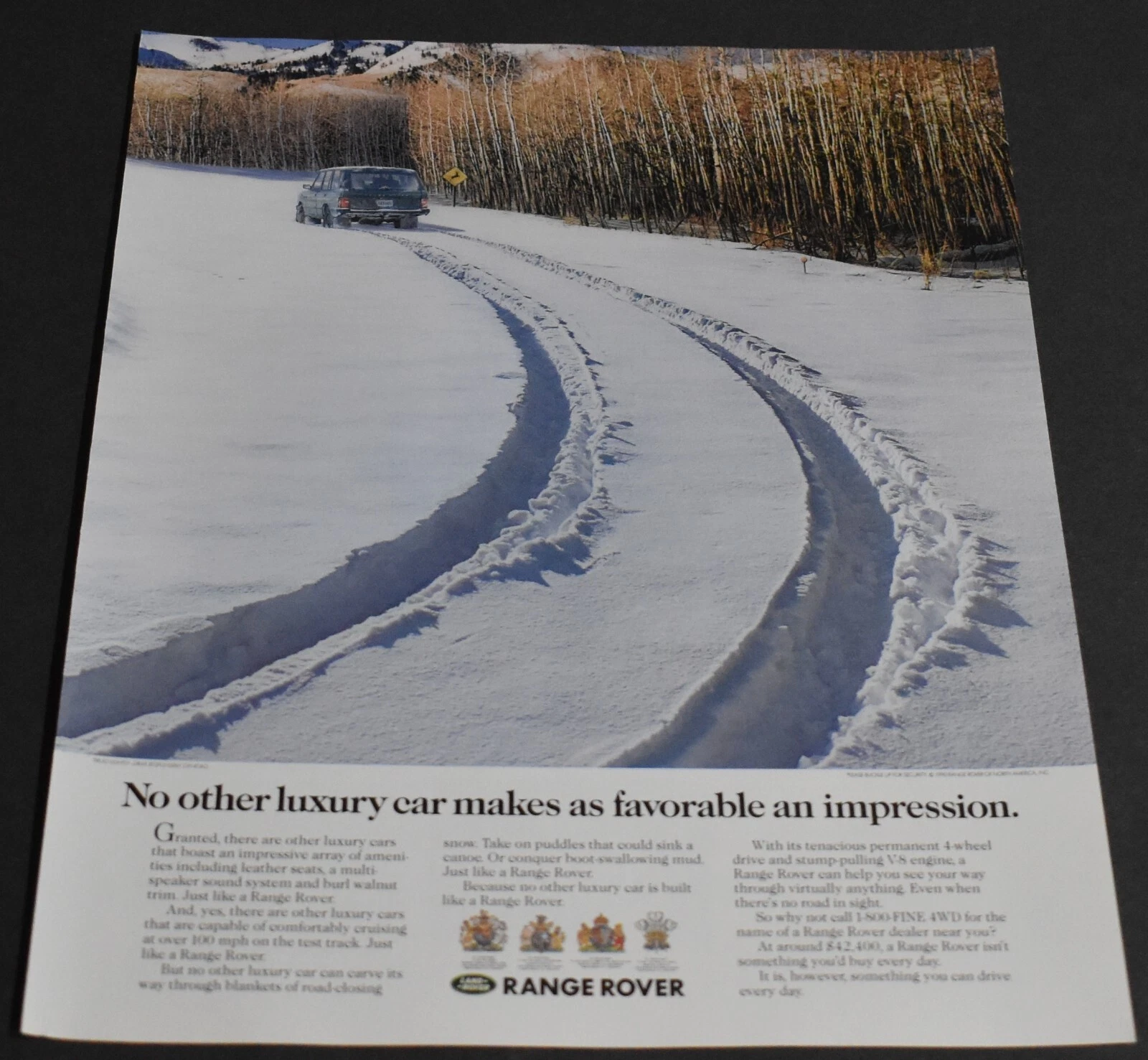 1991 Print Ad Range Land Rover No other Luxury car makes favorable Impression