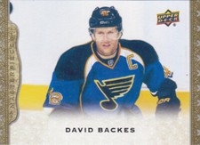 14/15 MASTERPIECES..DAVID BACKES..CARD # 75..BLUES..FREE COMBINED SHIP