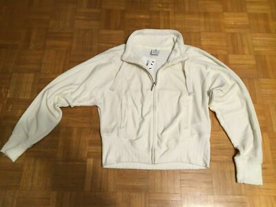 CHAMPION FELPA DONNA CINIGLIA COTONE CERNIERA BIANCO PANNA 110781