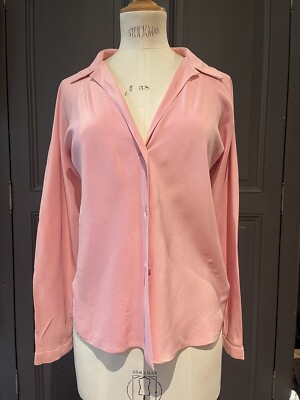 Vintage um 1970er Jahre Halston Seidenhemd