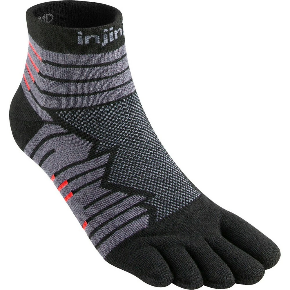 Injinji Ultra Run Mini Crew Five Finger Running Toe Socks Onyx