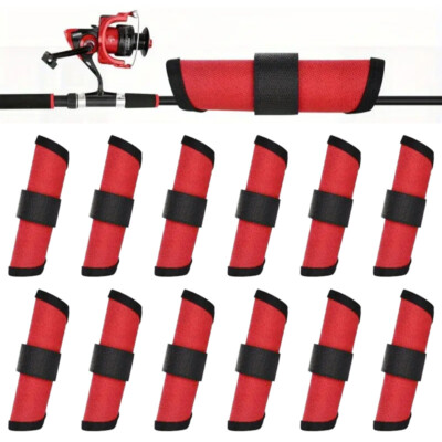 12Pcs Lure Wrap 5.9'' Fishing Lure Cover Bait Gloves Rod Armour Fish Hook Storage