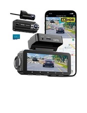 NEW Dash Cam Frnt 4K Rear 1080 Built-in GPS 5GHz Wi-Fi 3.3  IPS Scrn V Cntrl