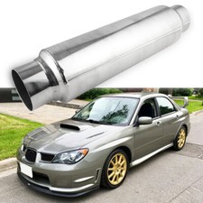 2.5" In/Outlet Exhaust Turbine Muffler Resonator 16" Length For Subaru Impreza