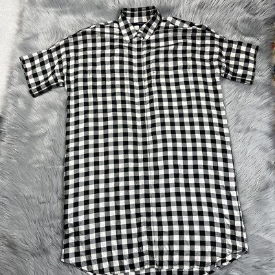 Madewell Womens Buffalo Plaid Check Courier Shirt Dress Size Small