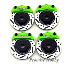 Aluminum Brake Disc Wheel Hub Set (4pcs) for 1:10 1/10 RC On Road Cars Crawlers