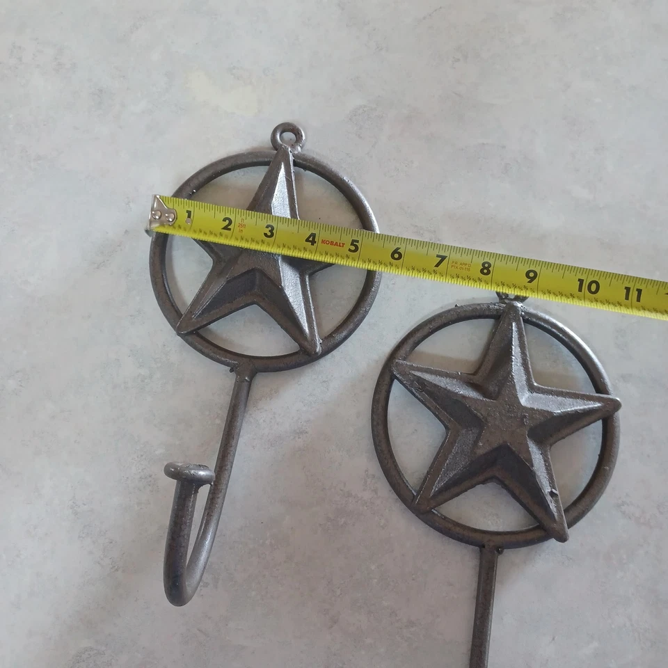 西部之星壁钩大号外套夹克毛巾钱包壁挂钩金属 — 第 2/4 张图片