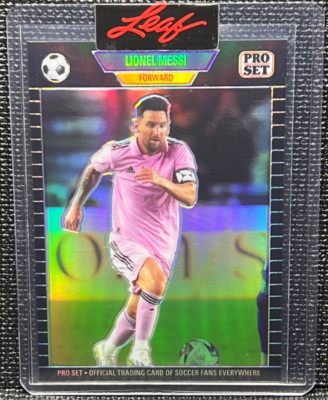 ⚽️ Lionel Messi - 34/49 - 2023 Leaf Pro Set Metal Black - PSG-66 - Inter Miami