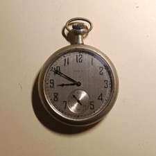 Antique 1925 ELGIN 12s 7j Model 3 Grade 303 Silveroid Pocket Watch 27331214