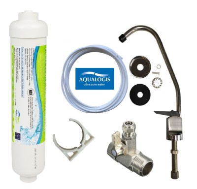 Aqualogis Style Untertisch Trinkwasserfiltersystem mit Hahnfilter Set 1/2
