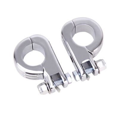 Colliers De Serrage Chromés Pour Repose-pieds Harley – Pour Barre De Protection Moteur 1 1/4