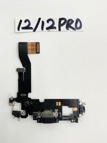 ORIGINAL GENUINE APPLE IPHONE 12/12 PRO CHARGING PORT FLEX CABLE BLACK - Picture 4 of 4