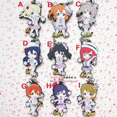 Anime Love Live! Lovelive Nico Kotori Snow Rubber Strap Charm Pendant Keychain