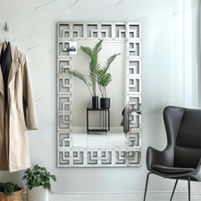 XL Full Length Art Decorative Wall Mirrors Large Grecian Venetian Mirror Silver