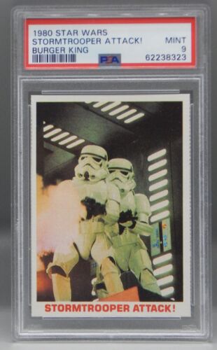 vintage PSA 9 Burger King STAR WARS Trading card STORMTROOPER ATTACK Empire ESB - Picture 1 of 3