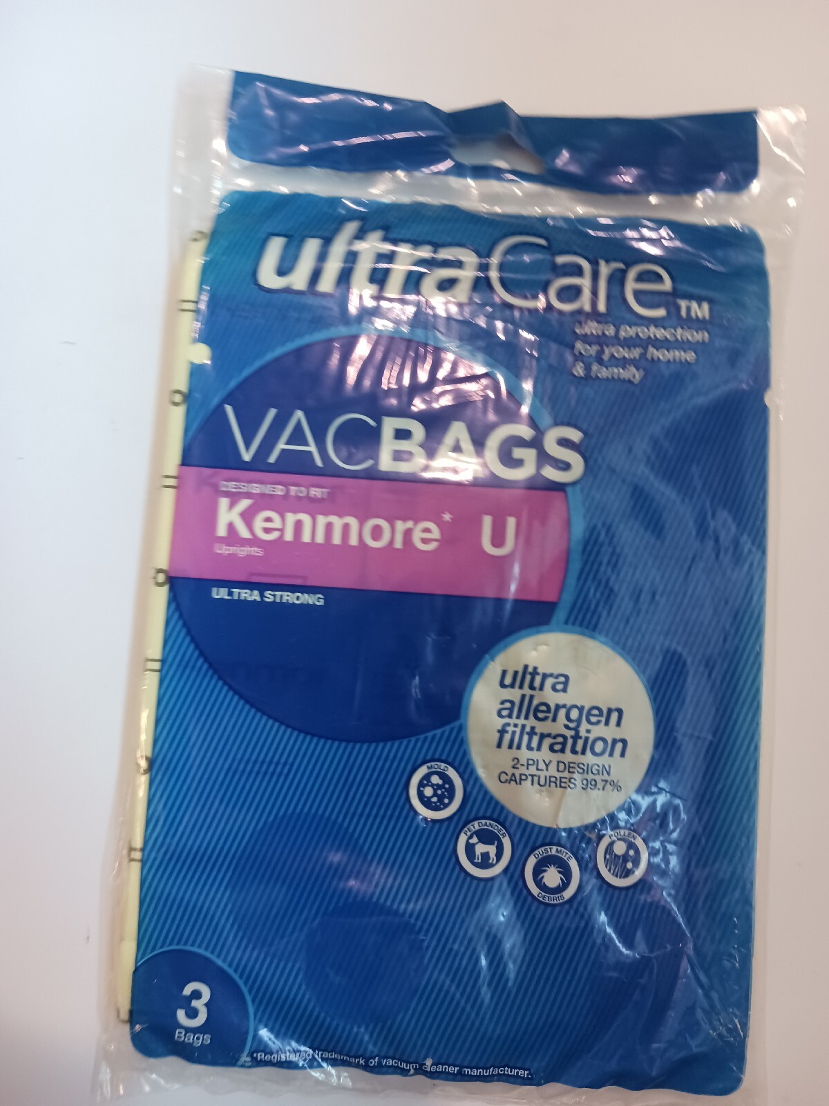 Ultra Care Vacuum Bags Kenmore U Uprights 3 Pk Ultra Allergen