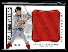 2018 PANINI NATIONAL TREASURES COLOSSAL ROOKIE MATERIALS #1 ANDREW STEVENSON /99
