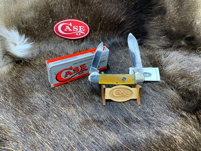 1989 Case 100th Anniversary Canoe Sheep Horn Handles Mint In Box - 62A