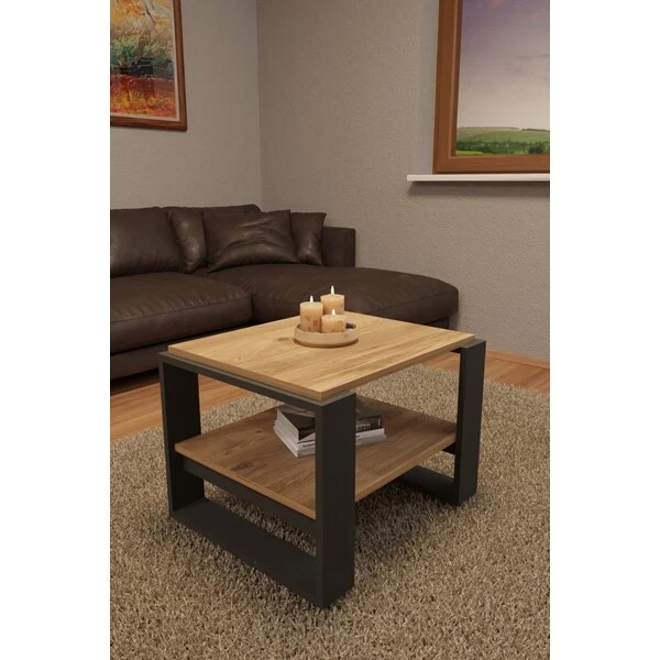 Tavolino Basso Da Salotto Stile Moderno 63x54x45 Axel Vari Colori