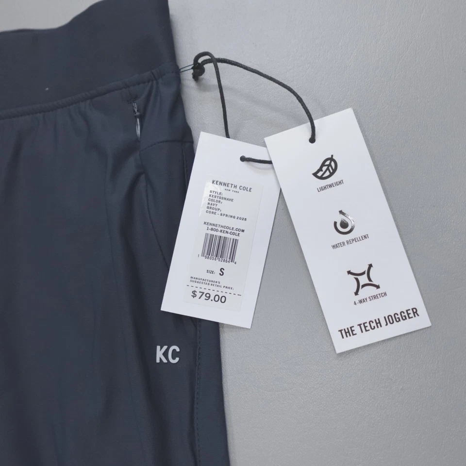 Kenneth Cole Active Tech Jogger Cremallera al Tobillo DWR Ligero Reflectante Azul Marino Oscuro Foto 2 de 4