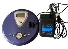 SONY DISCMAN D-NE300 CD Player Blue + Power Lead Official + Sony Headphones