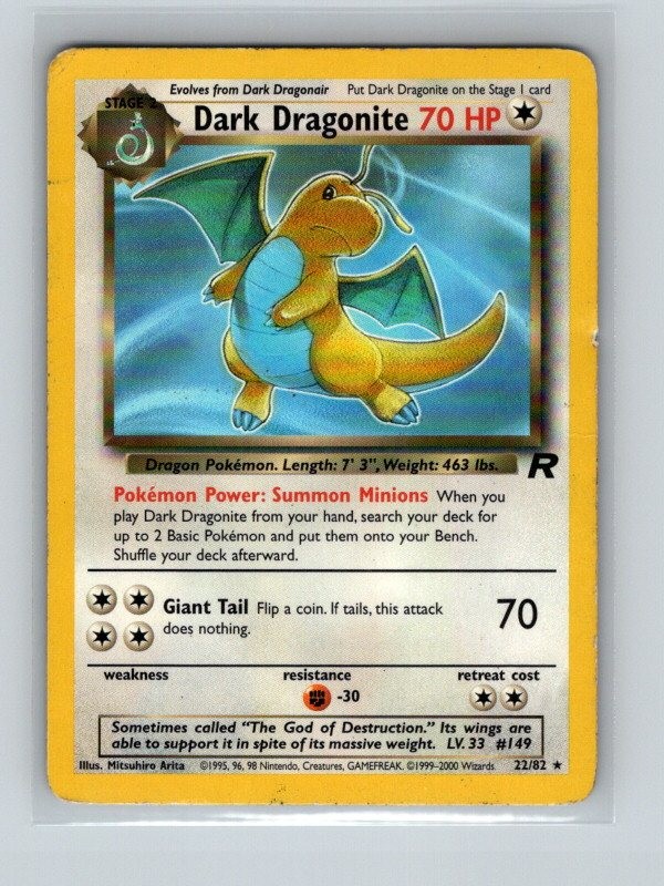 Pokémon TCG Team Rocket Dark Dragonite 22/82