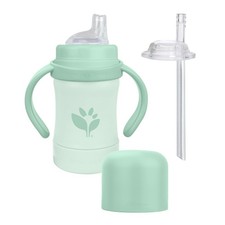 Sage 6 Ounce Silicone Sippy Cup With Straw Spout Non Toxic Baby Training Cup