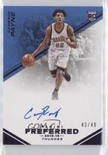 2015-16 Panini Preferred Auto Purple 43/49 Cameron Payne #137 Auto 2r7