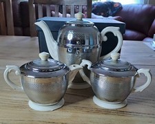 Vintage 1940's- 1950's Heatmaster Regent Balmoral 3 Pce Tea Service.