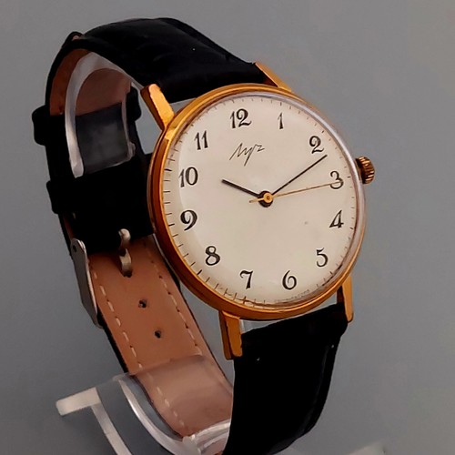 Vintage Wristwatch Luch Soviet Men's Watch 23 Jewels White Dial Serviced - Picture 4 of 15