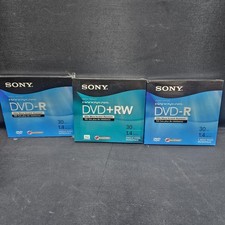 Lot Of 3 SONY HANDYCAM DVD-R  DVD-RW 30 MIN 1.4GB, SINGLE SIDED Brand New OEM