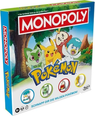 Hasbro Monopoly Pokémon Edition, Familien-Brettspiel mit 4 Pokémon-Spielfiguren - Bild 1 von 4