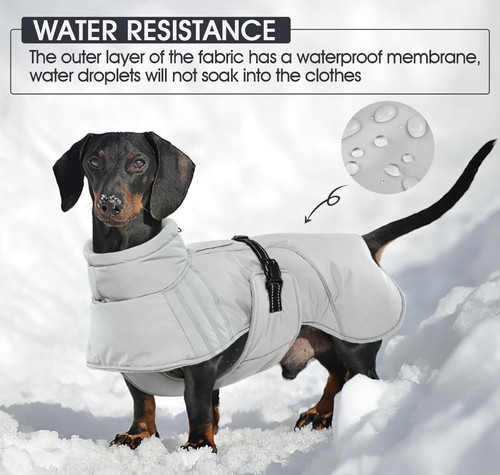 Abrigos para clima frío para perros, chaquetas de invierno para perros grandes, abrigo cálido para perros con... - Imagen 5 de 7