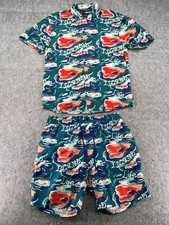 Scotch Soda Multicolor Island Swim Trunk Shirt Set Mens M