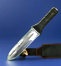 Custom Handmade Steel Dagger Knife Double Edged Collector Outdoor Battle Ready