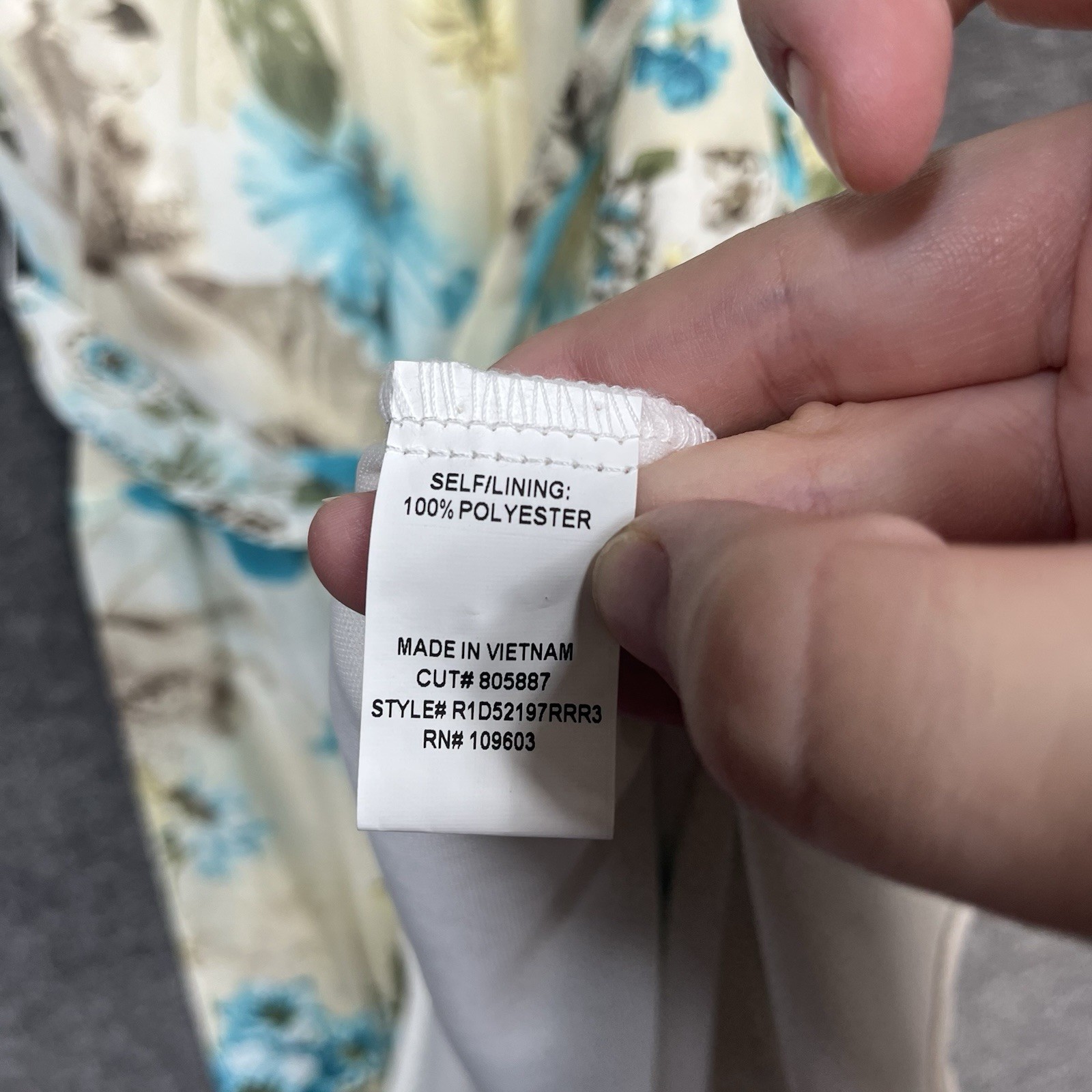 Rabbit Rabbit Rabbit Dress Size 8 Blue Floral Slip Sundress Sheer Lined Fairy