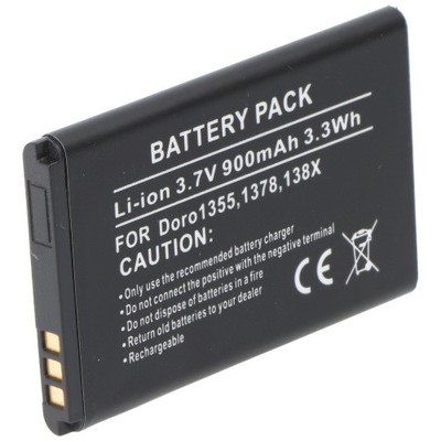 Akku für Doro 1355, 1378, 138X  ersetzt DBAB-800A Li-ion, 3,7V, 900mAh 