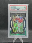 2024 Panini Select - Drake Maye #27 Black & Green Shock Prizm (RC) PSA 9